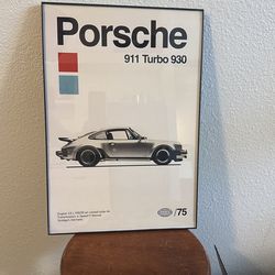 Porsche Art Framed