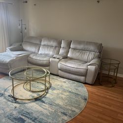 Suede L Shaped Sectional