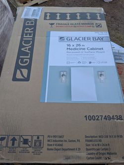 Glacier Bay 16x26 Frameless Medicine Cabinet