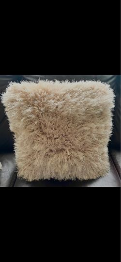 Pair of Mongolian Faux Fur Pillows (Never Used)