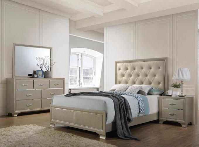 New Queen Bed Dresser Mirror Nightstand