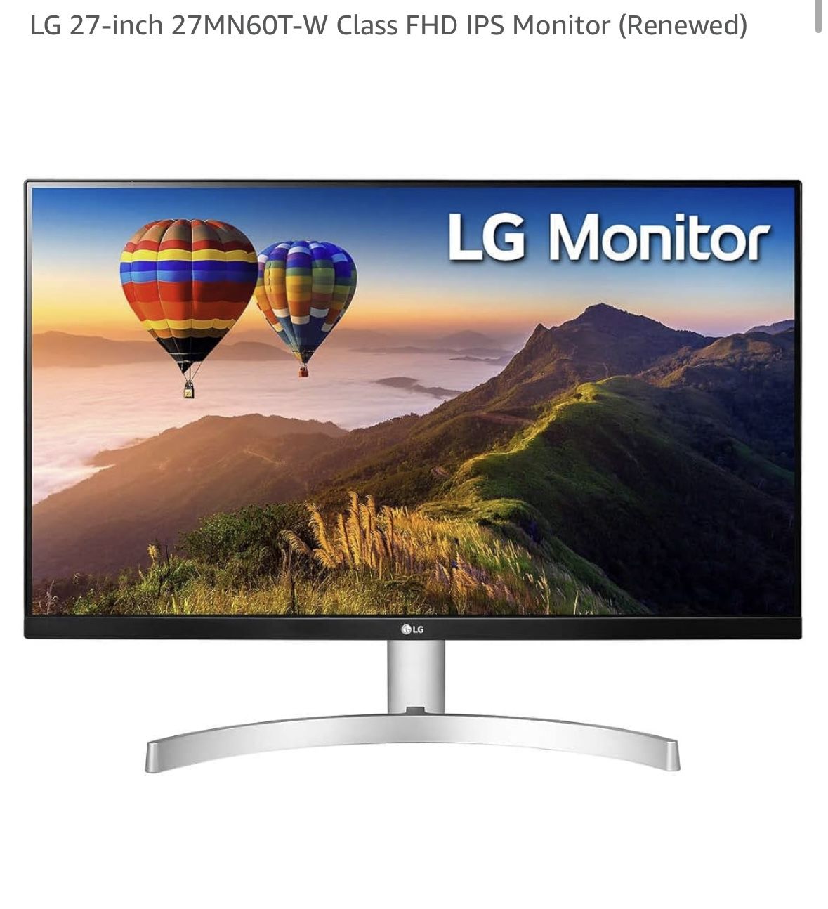 LG 27 Inch FHD Monitor