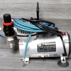 PointZero 1/5 HP Airbrush Compressor Air Pump with Regulator, Gauge, Water Trap