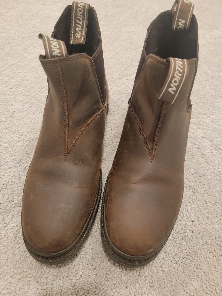 NORTIV 8 Men's Chelsea Work Boots Ankle Slip on Boots US Size 12