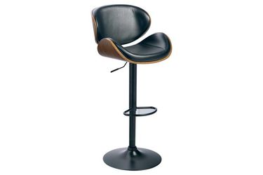 Bellatier Black Adjustable Height Swivel Bar Stool