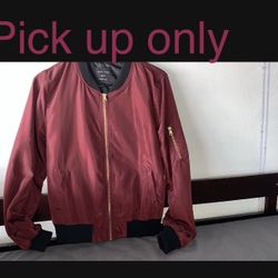 Dark Burgundy Bomber Jacket 