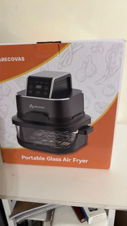 Arecovas Portable Glass Air Fryer