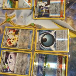 (9) Total Reverse Foil Pokemon Trainer Cards 