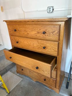 Five drawer solid dresser
