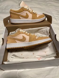 Air Jordan 1 Low Tan Suede Sneakers