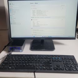 Intel NUC mini PC i5 7th gen 8gb RAM 240GB ssd & 320gb Hdd +24" FullHD monitor+mouse and keyboard