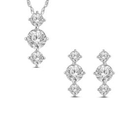 Zales White Sapphire Jewelry Set