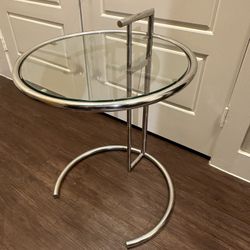 Chrome And Glass Side Table