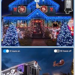 1620 LED Christmas Outdoor Lights with 360 Drops, 164ft