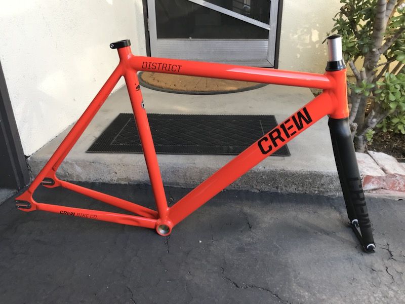 Crew District Track Fixed Gear Fixie Single Speed Frameset