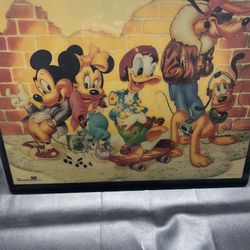 Disney And Friends Mounted Poster Collectors Item