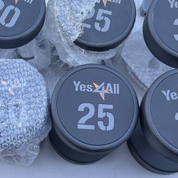 25lbs Urethane Dumbbell Pair