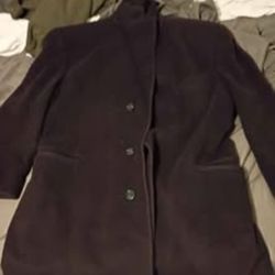 Saks Fifth Ave Black Peacoat