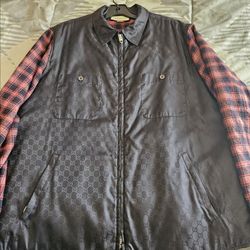 Authentic Gucci Flannel And Silk Blend Jacket 