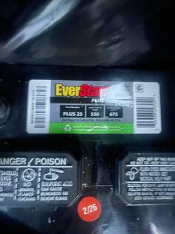Group Size 25 Everstart Automotive Battery