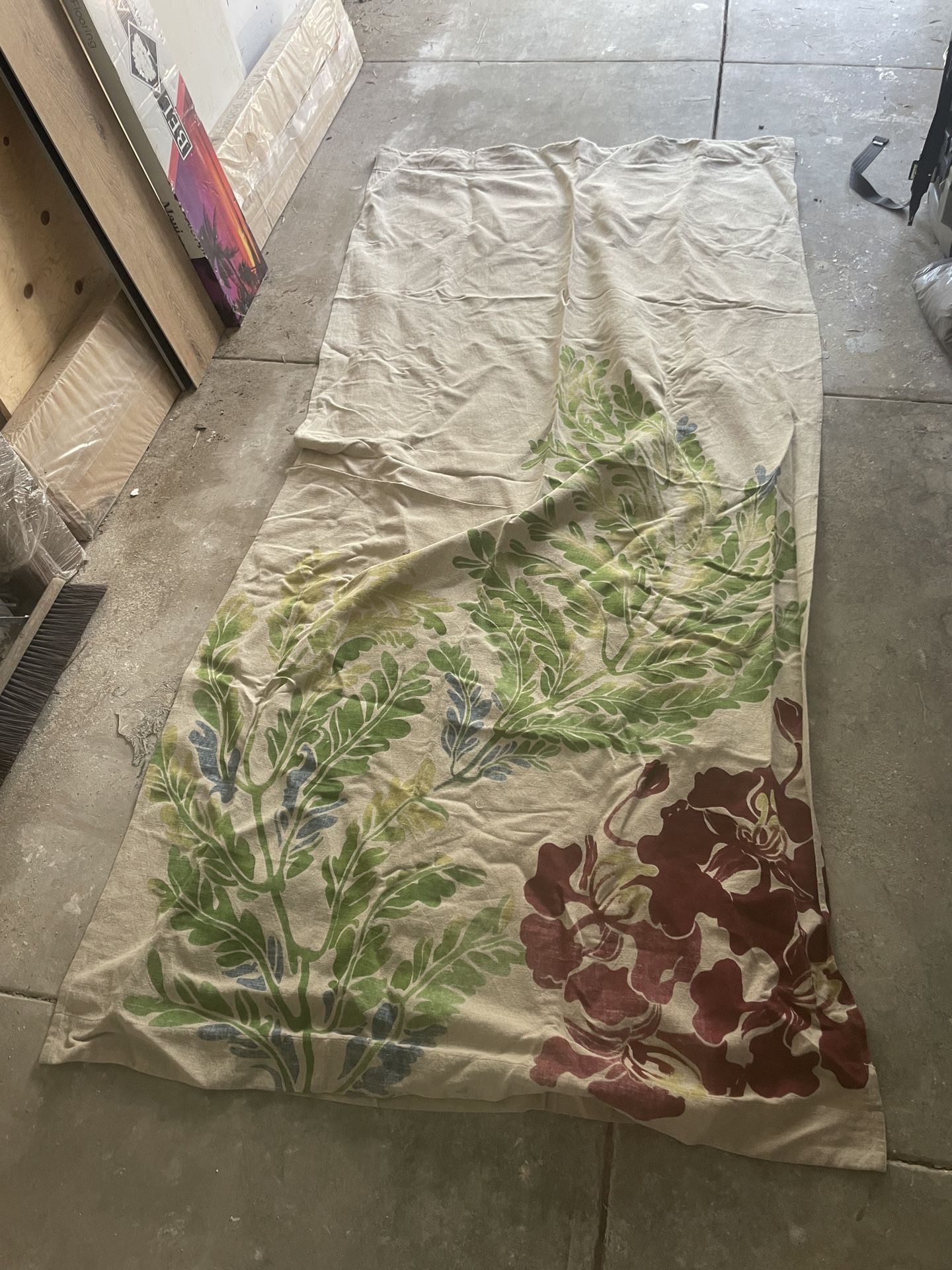 Anthropologie Floral Drapes Pair