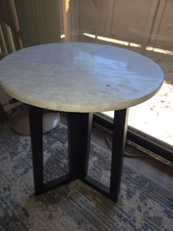 Marble Top Modern Tripod Leg Side Table