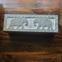 Elephant wooden box