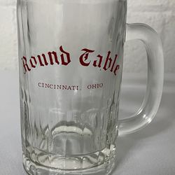 Round Table Cincinnati Ohio Historic Bar Glass Beer Mug Vintage