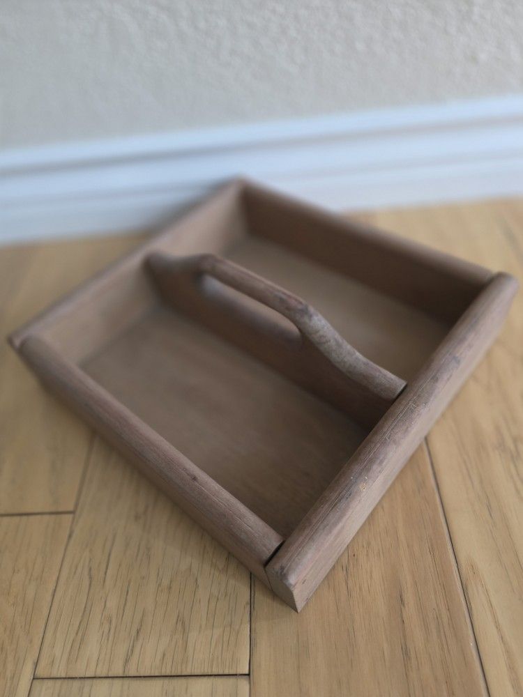 Storage Caddy Box With Handle. Handmade Item. One Of A Kind. ( 11 Inches x 11 Inches ).