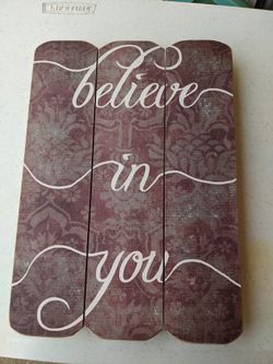 Believe In You Plaque 