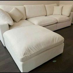 SERENE BEİGE 4 PCS MODULAR SECTIONAL SOFA COUCH WİTH İNTEREST FREE PAYMENT OPTİONS