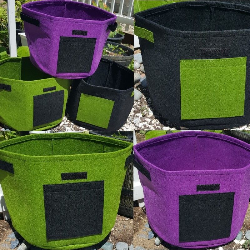 5 Pack Lot of 10 Gallon Potato Grow Bag Garden Vegetable Planting Container Fabric Pot Outdoor shipped
