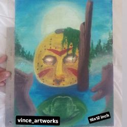 Jason Voorhees 16x12 Inch Acrylic Painting 