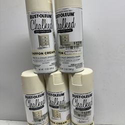 (5) New Rust-Oleum Chalked Chiffon Cream Paint. $6 A Can. Must Pick Up