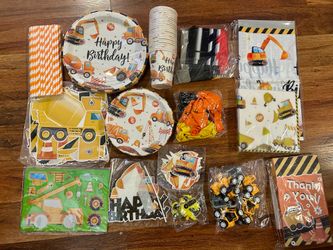 Construction theme birthday party decorations supplies.