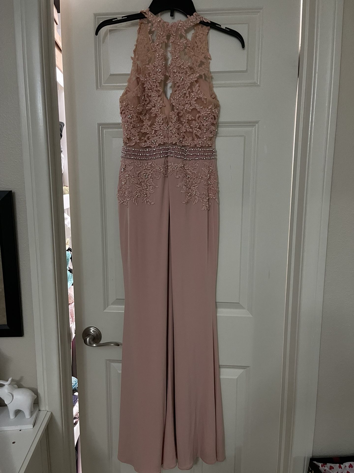 Long blush Night Dress