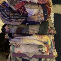 Old  Quilts. Some Rag Quilts. 