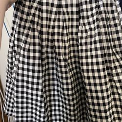 XS Black and White Plaid Skirt
