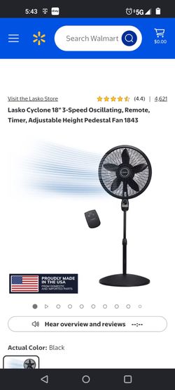 18" oscillating tilt head height adjustable oscillating pedestal fan with remote and timer
