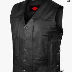 Leather Vest Size 5x And Small