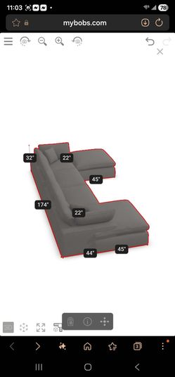 Cloud  modular  seccional    gray fabric  .y