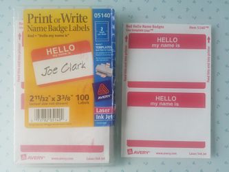 "Hello My Name Is" Labels