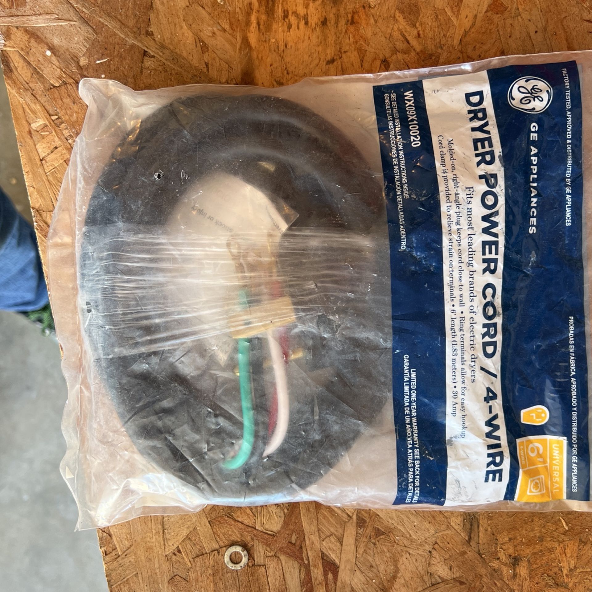 Dryer Power Cord 4 Wire Plug Replacement