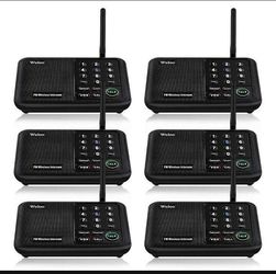 Wuloo Intercoms Wireless for Home 5280 Feet Range 10 Channel 3 Code, Wireless Intercom System for Home House Business Office, Room to Room Intercom