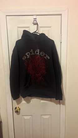 Red rhinestone spider hoodie