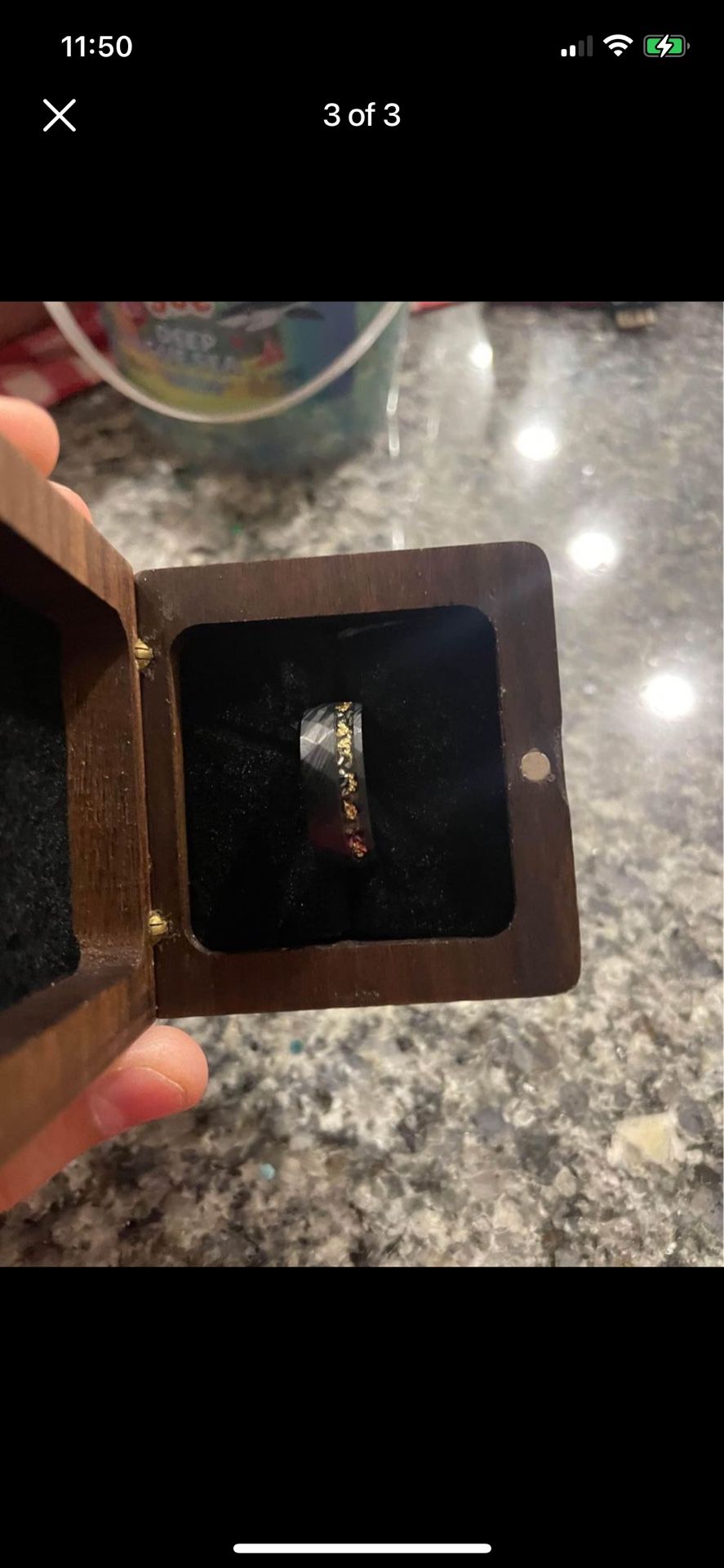 Asteroid Gold Flaked Wedding Ring