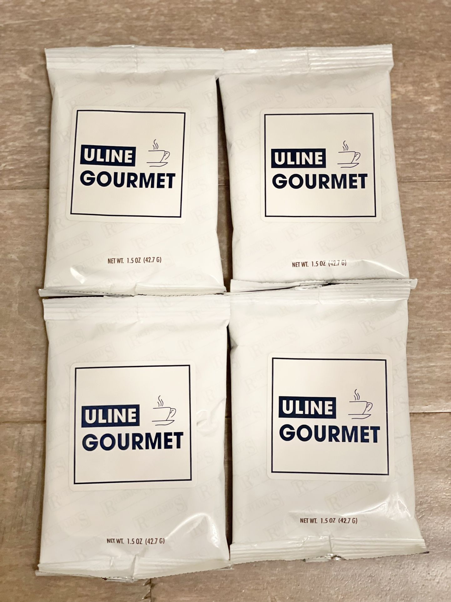Brand New~ULINE Gourmet Coffee Powder(1.5ozX5) 3flavors Original Blend,Hazelnut, cinnamon crumb cake