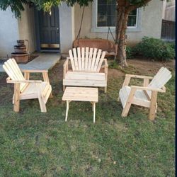 Wood Patio Furniture Set Outdoor Patio Furniture Patio Chairs 🆕