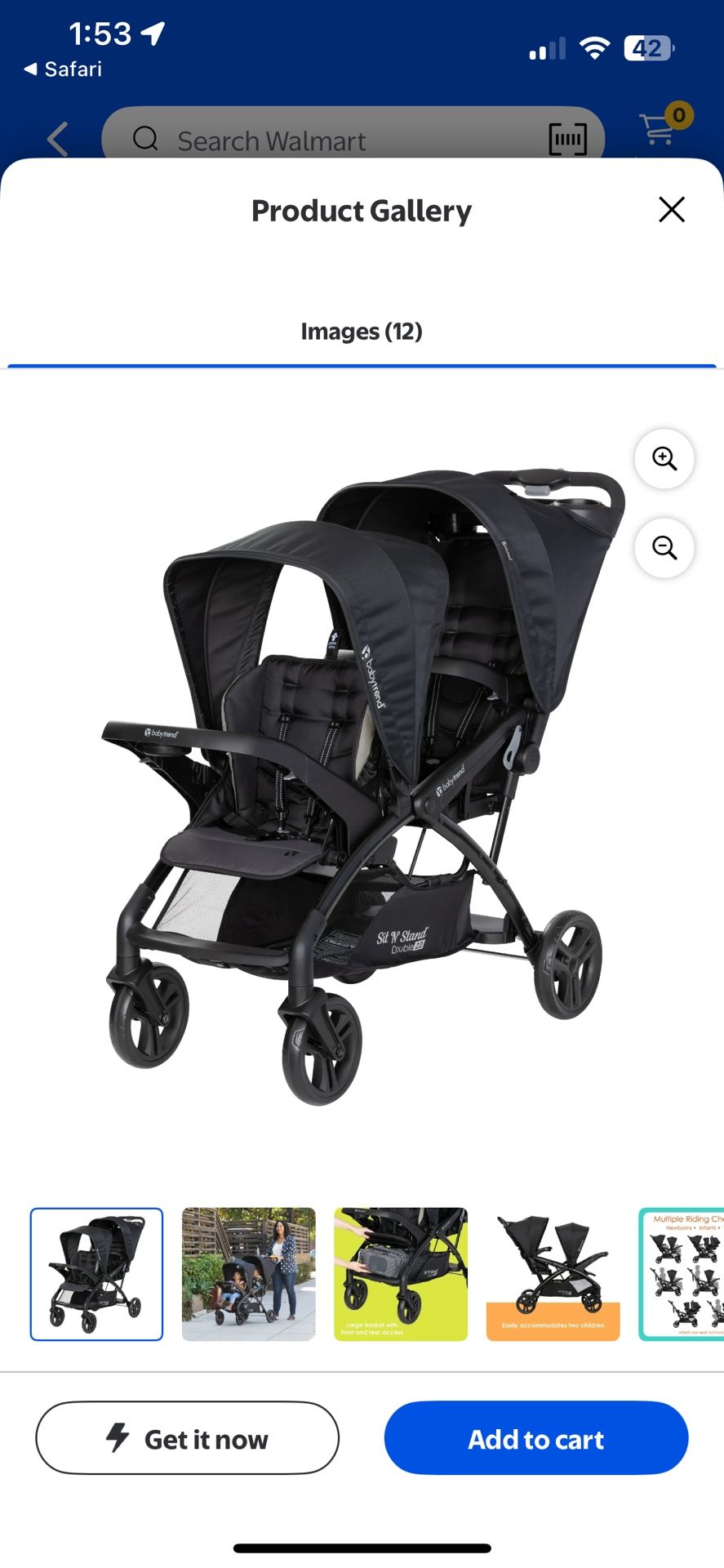 Baby trend Double Stroller Sit N Stand 