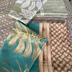 Two 100% Polyester Lanai Tablecloths